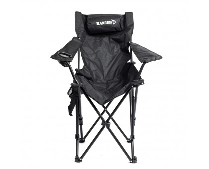 Ranger Relax Black: розкладне крісло-шезлонг з підставкою під ноги