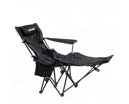Ranger Relax Black: розкладне крісло-шезлонг з підставкою під ноги