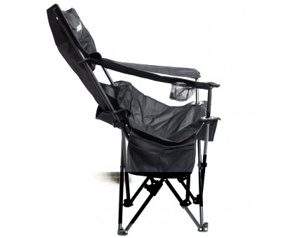 Ranger Relax Black: розкладне крісло-шезлонг з підставкою під ноги