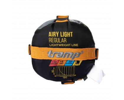 Спальний мішок Tramp Airy Light ковдра з капюшоном правий yellow/grey - купити в Україні