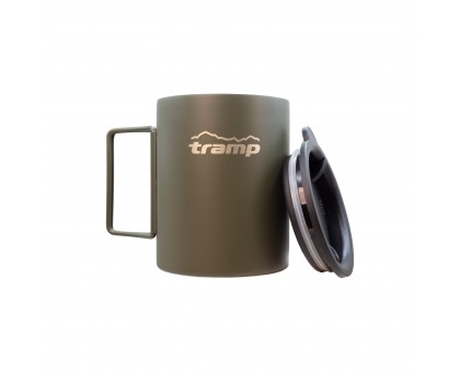 Термочашка TRAMP 400мл Olive зі складною ручкою: купити в Україні | Tramp UTRC-137