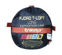 Спальний мішок Tramp Fjord Long кокон правий orange/grey 225/80-55 UTRS-049L