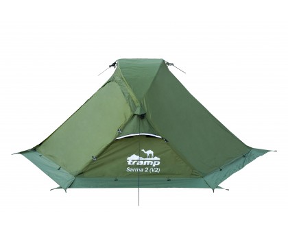 Намет Tramp Sarma 2 (v2) green UTRT-030: купити двомісний намет Tramp для туризму