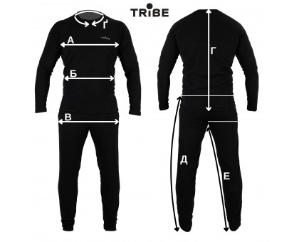 Термобілизна чоловіча Tribe Microfleece Black (футболка+штани) Термобілизна чоловіча Tribe Microfleece Black (футболка+штани)