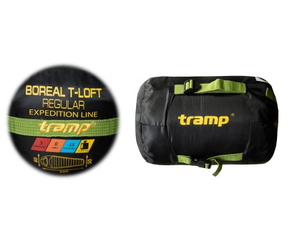 Спальний мішок Tramp Boreal Regular: кокон для туризму - купити в Україні | Green/Grey