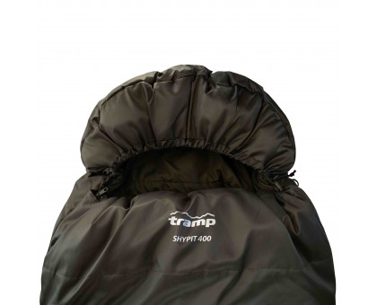Спальний мішок Tramp Shypit 400XL ковдра з капюшоном (лівий) olive: купити в Україні