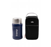 Термос TRAMP з широким горлом 800 мл в чохлі UTRC-132 Темно-синій