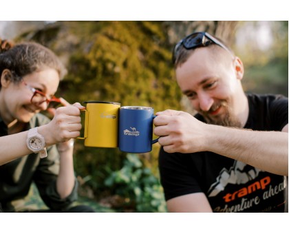 Термочашка TRAMP 400мл UTRC-137 mustard: зі складною ручкою та поїлкою – купити Tramp
