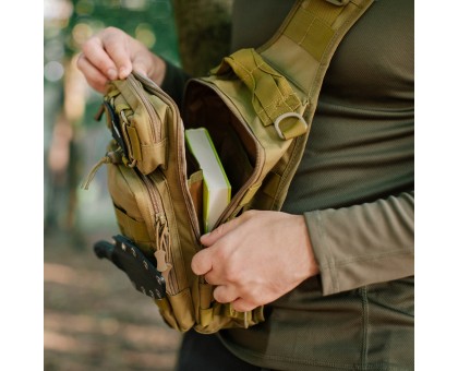 Сумка тактична через плече Tribe Sling Pack 6,5L Coyote