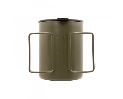 Термочашка TRAMP 500мл UTRC-142 olive: зі складаною ручкою та поїлкою – купити Tramp