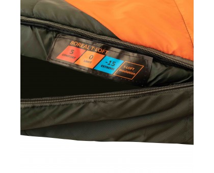 Спальний мішок Tramp Boreal Regular кокон: купити orange/grey, лівий, -5°C