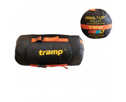Спальний мішок Tramp Boreal Regular кокон: купити orange/grey -5°C (правий)