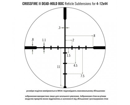 Оптичний приціл Vortex Crossfire II 4-12x44 (BDC)