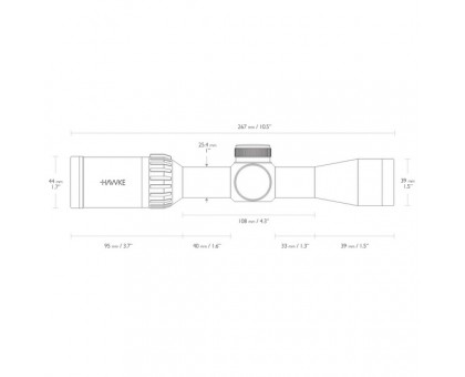 Оптичний приціл Hawke Panorama 3-9x40 (10x 1/2 Mil Dot IR)