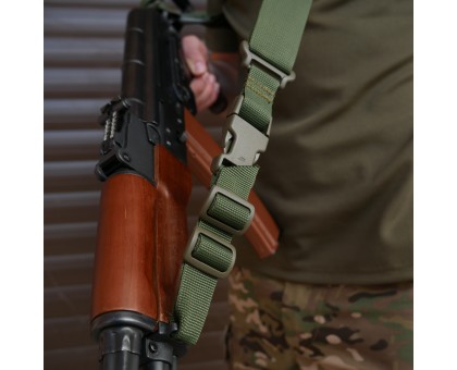 Ремінь 2-точковий Kiborg Gun Sling G-2 з пряжкою швидкого регулювання Triple-X Olive