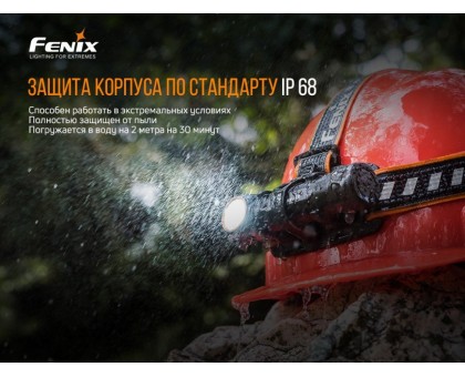 Ліхтар налобний Fenix HM61R + Складний ніж Ruike S22 Чорний