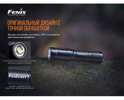 Налобний ліхтар Fenix HM65R+ліхтар ручний Fenix E01 V2.0 у подарунок