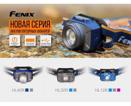 Ліхтар налобний Fenix HL12R сірий