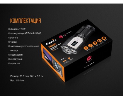 Ліхтар ручний Fenix TK72R 3 Cree XHP70