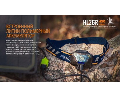 Ліхтар налобний Fenix HL26R чорний