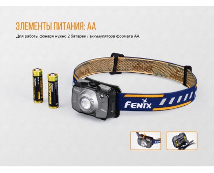 Ліхтар налобний Fenix HL30 2018 Cree XP-G3 сірий