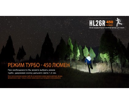 Ліхтар налобний Fenix HL26R блакитний