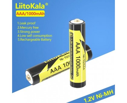 Акумулятор LiitoKala Ni-10/AAA 1.2V AAA 1000mAh battery