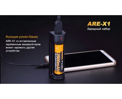 Зарядний пристрій Fenix ARE-X1 + акумулятор Fenix2600mAh