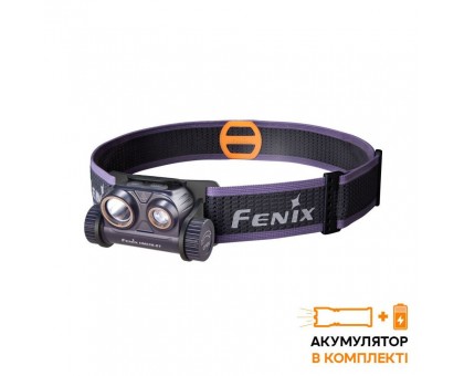 Ліхтар налобний для бігу Fenix HM65R-DT, фіолетовий