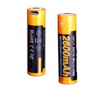 Акумулятор 18650 Fenix 2600 mAh ARB-L18-2600U micro usb зарядка