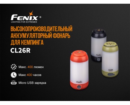 Ліхтар кемпінговий Fenix CL26R червоний