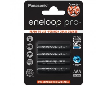 Аккумулятор Panasonic Eneloop Pro AAA 930mAh Ni-MH блистер 4шт