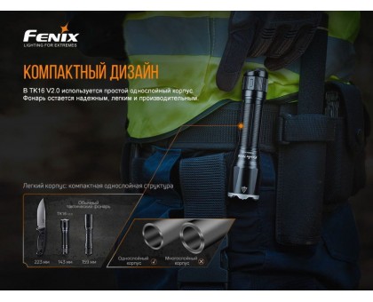 Ліхтар ручний Fenix TK16 V2.0, зелений