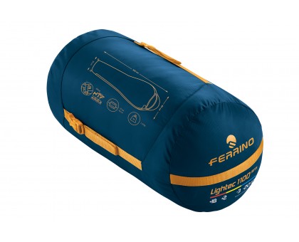 Спальний мішок Ferrino Lightec SM 1100/-3°C Blue/Yellow Left (86650IBB)