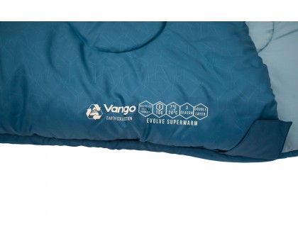 Спальний мішок Vango Evolve Superwarm Single/+2°C Moroccan Blue Left (SBREVOLVEM23TJ8)