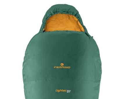 Спальний мішок Ferrino Lightec SM 850/+4°C Green/Yellow Left (86651IVV)