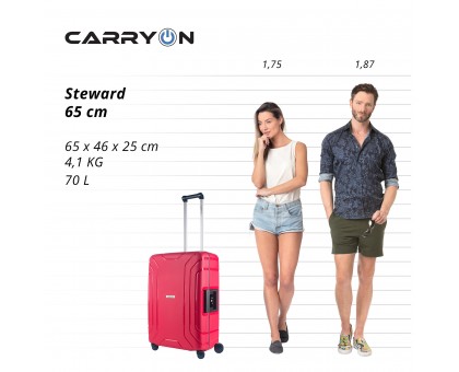 Валіза CarryOn Steward (M) Red (502262)