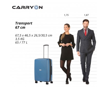 Валіза CarryOn Transport (M) Blue Jeans (502408)