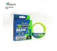 Шнур плетений Intech First Braid PE X4 Green 150м (#0,3 - #2,5PE)