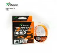 Шнур плетений Intech First Braid PE X8 Orange 100м (#0,4 - #2,5PE)