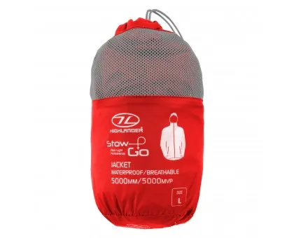 Вітрівка чоловіча Stow & Go Pack Away Rain Jacket 6000 mm Red Вітрівка чоловіча Stow & Go Pack Away Rain Jacket 6000 mm Red