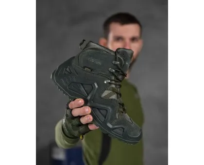 Демісезонні тактичні черевики Lowa Zephyr GTX® MID CF Olive Демісезонні тактичні черевики Lowa Zephyr GTX® MID CF Olive