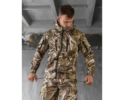 Камуфляжний демісезонний костюм SoftShell Reeds (очерет, водостійкий) Камуфляжний демісезонний костюм SoftShell Reeds (очерет, водостійкий)