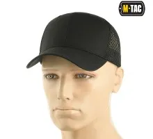 Літня бейсболка M-Tac Flex Ріп-Стоп Black (з сіткою)