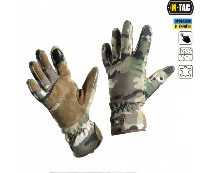 Тактичні рукавиці M-Tac Tactical Waterproof MC (Мультикам)