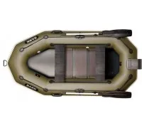 Двомісний надувний човен Bark В-260NPD (настил, привальний брус, транець, зсувні сидіння, 4 ручки)