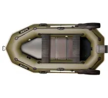 Двомісний надувний човен Bark В-260NPD (настил, привальний брус, транець, зсувні сидіння, 4 ручки)