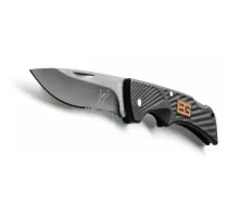 Складний, компактний ніж Gerber Bear Grylls Compact Scout, напівсеррейторне лезо
