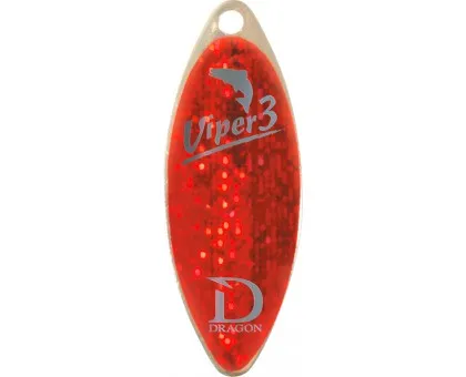 Обертальна блешня Dragon Viper Silver Red Reflex