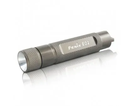 Ліхтарик Fenix E01 Nichia white GS LED, сірий Ліхтарик Fenix E01 Nichia white GS LED, сірий
